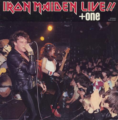 Iron Maiden Live + One - insert -VG 12" vinyl single (12 inch record / Maxi-single) Japanese IRO12LI787383