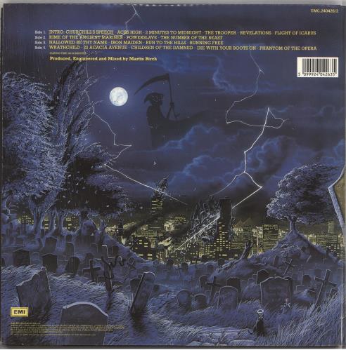 Iron Maiden Live After Death + Booklet 2-LP vinyl record set (Double LP Album) Australian IRO2LLI734212