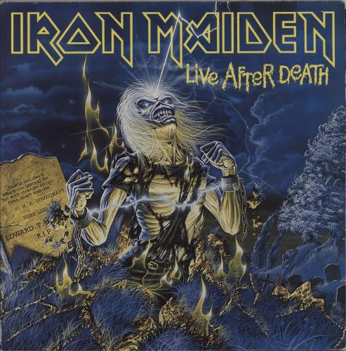 Iron Maiden Live After Death + Merch Insert 2-LP vinyl record set (Double LP Album) UK IRO2LLI763484