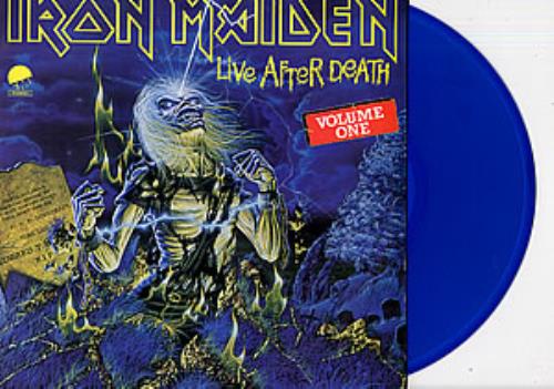 Iron Maiden Live After Death - Volume One - Blue Vinyl vinyl LP album (LP record) Colombian IROLPLI280272