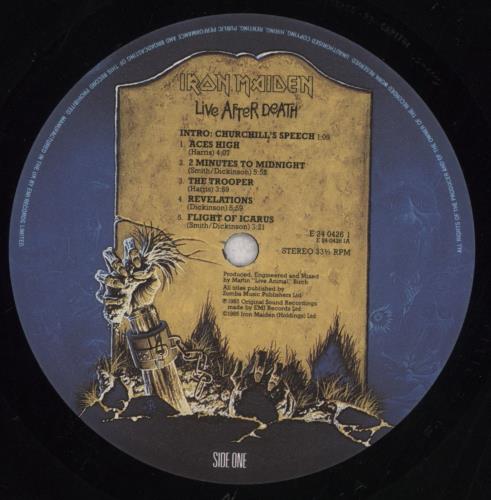 Iron Maiden Live After Death 2-LP vinyl record set (Double LP Album) UK IRO2LLI160033