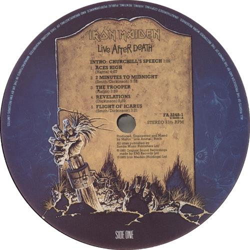 Iron Maiden Live After Death 2-LP vinyl record set (Double LP Album) UK IRO2LLI496166
