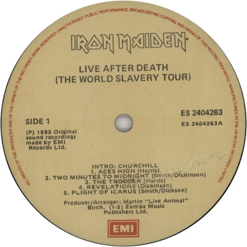 Iron Maiden Live After Death 2-LP vinyl record set (Double LP Album) Irish IRO2LLI601659