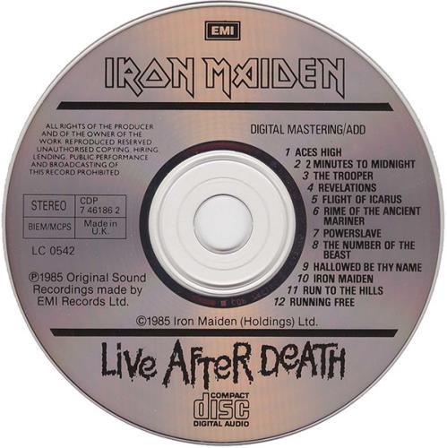 Iron Maiden Live After Death CD album (CDLP) UK IROCDLI742651