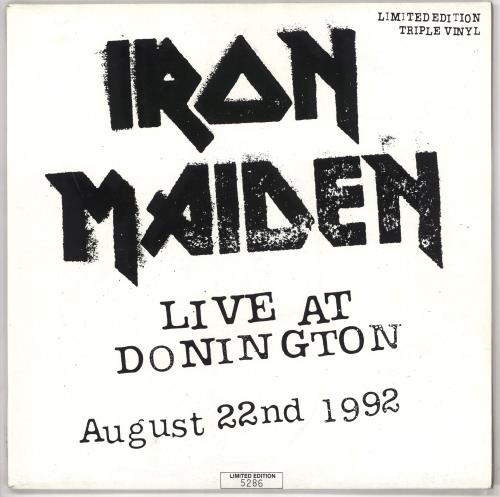 Iron Maiden Live At Donington 3-LP vinyl record set (Triple LP Album) UK IRO3LLI23754