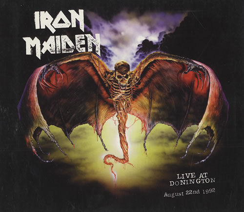 Iron Maiden Live At Donngton + Promotional Stickered Slipcase 2 CD album set (Double CD) US IRO2CLI445405