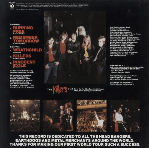 Iron Maiden Maiden Japan - EX 12" vinyl single (12 inch record / Maxi-single) Canadian IRO12MA506326