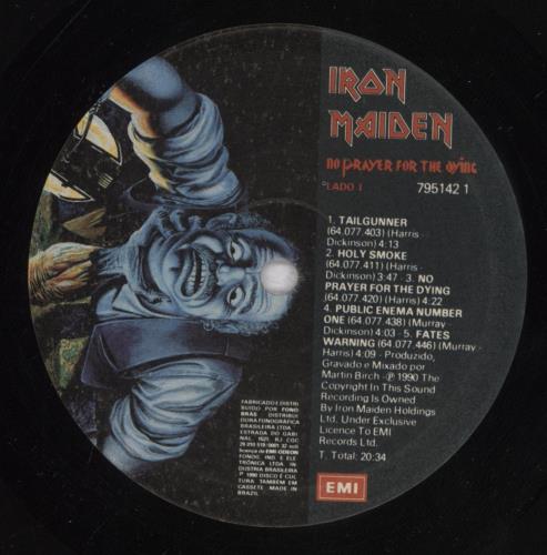 Iron Maiden No Prayer For The Dying vinyl LP album (LP record) German IROLPNO323788