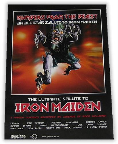 Iron Maiden Numbers From The Beast poster UK IROPONU388451