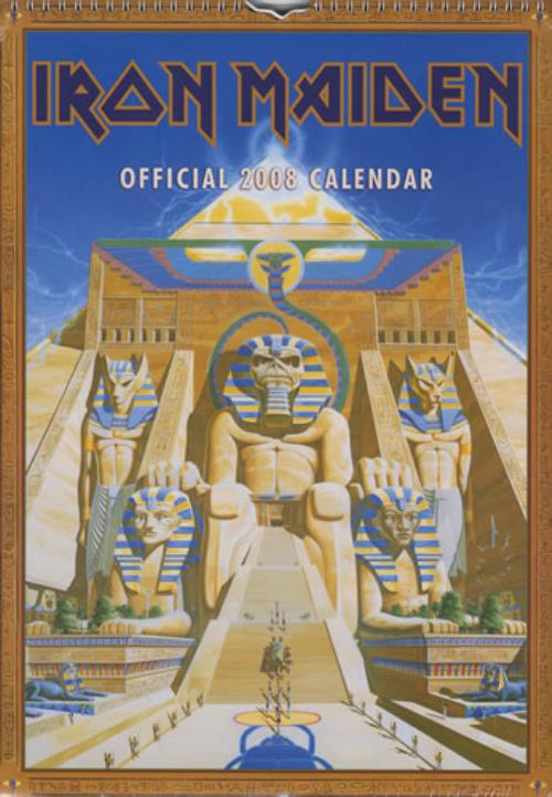 Iron Maiden Official Calendar 2008 calendar UK IROCAOF395622