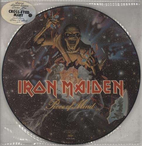 Iron Maiden Piece Of Mind - Sealed & Stickered picture disc LP (vinyl picture disc album) US IROPDPI436570