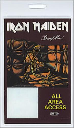 Iron Maiden Piece Of Mind tour pass UK IROTPPI358213