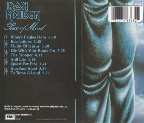 Iron Maiden Piece Of Mind CD album (CDLP) UK IROCDPI708327