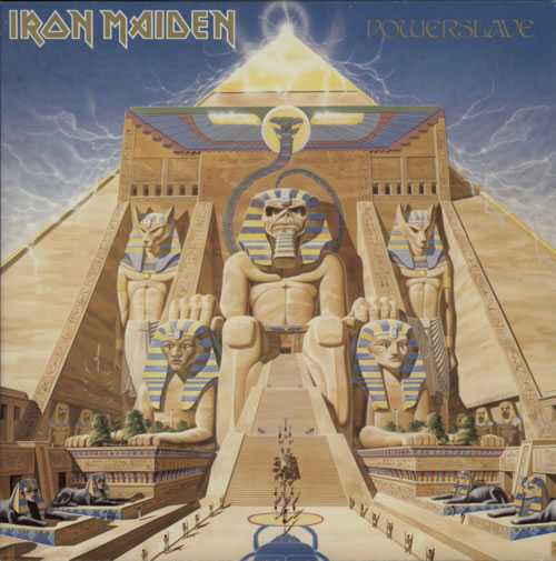 Iron Maiden Powerslave - 1st - Sample vinyl LP album (LP record) UK IROLPPO603230