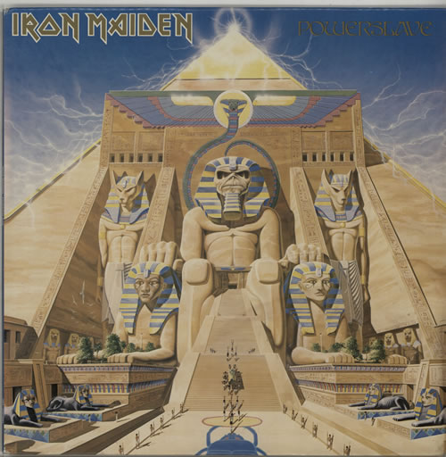 Iron Maiden Powerslave vinyl LP album (LP record) Greek IROLPPO630657