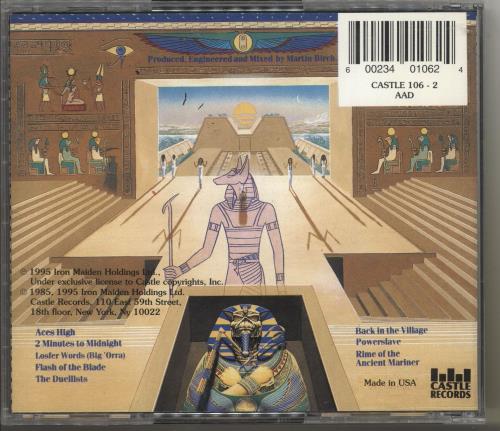 Iron Maiden Powerslave CD album (CDLP) US IROCDPO713693