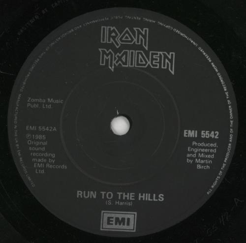 Iron Maiden Run To The Hills - P/S + Card 7" vinyl single (7 inch record / 45) UK IRO07RU01454