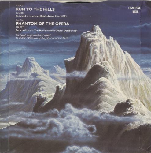 Iron Maiden Run To The Hills - P/S + Card 7" vinyl single (7 inch record / 45) UK IRO07RU01454