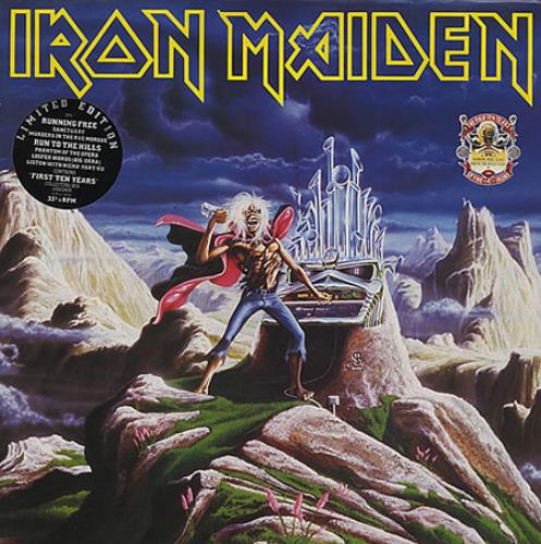 Iron Maiden Running Free / Run To The Hills + Voucher 12" vinyl single (12 inch record / Maxi-single) UK IRO12RU00747