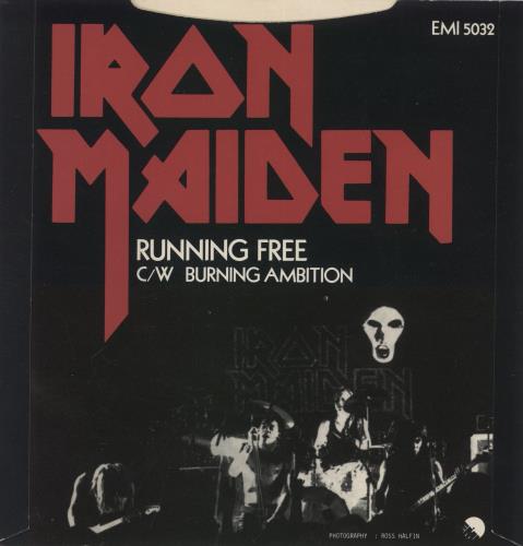 Iron Maiden Running Free - 1st - Card Sleeve 7" vinyl single (7 inch record / 45) UK IRO07RU06678