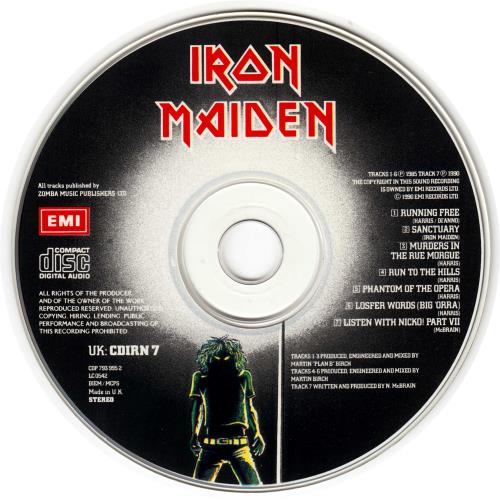 Iron Maiden Running Free CD single (CD5 / 5") UK IROC5RU203313