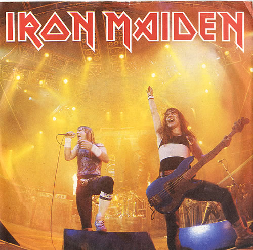 Iron Maiden Running Free 7" vinyl single (7 inch record / 45) UK IRO07RU42876
