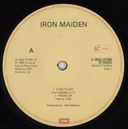 Iron Maiden Sanctuary - Uncensored - VG 12" vinyl single (12 inch record / Maxi-single) Dutch IRO12SA835757