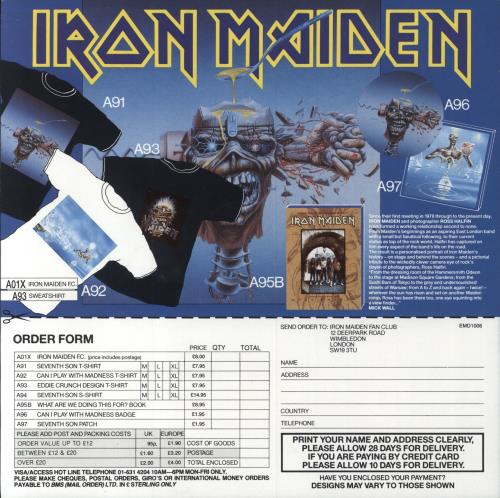 Iron Maiden Seventh Son Of A Seventh Son - Complete - EX vinyl LP album (LP record) UK IROLPSE506324