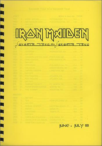 Iron Maiden Seventh Tour Of A Seventh Tour Itinerary US IROITSE368915