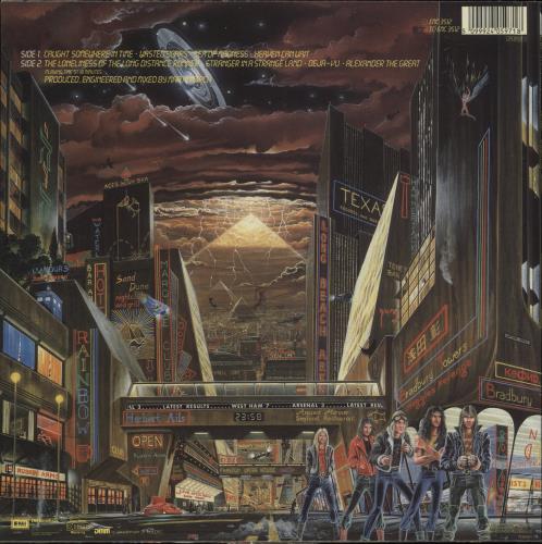 Iron Maiden Somewhere In Time + Merch Insert - VG vinyl LP album (LP record) UK IROLPSO868818