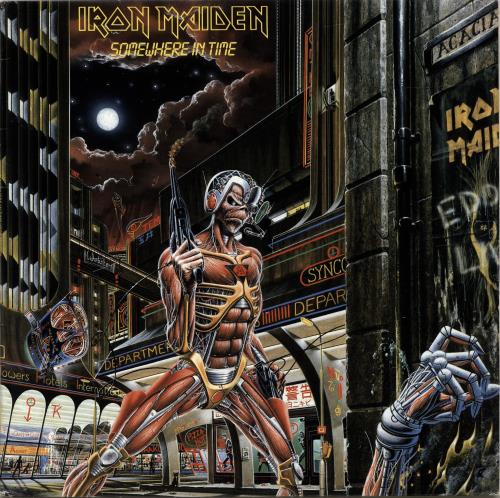 Iron Maiden Somewhere In Time - EX vinyl LP album (LP record) Australian IROLPSO695545