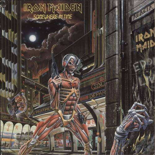 Iron Maiden Somewhere In Time vinyl LP album (LP record) US IROLPSO244382