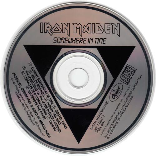 Iron Maiden Somewhere In Time CD album (CDLP) US IROCDSO708337