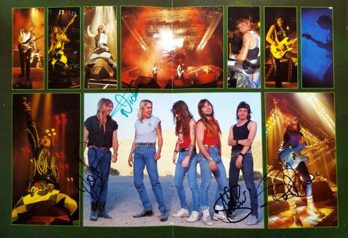 Iron Maiden Somewhere On Tour 86/87 - Autographed + Stub & insert tour programme UK IROTRSO701606