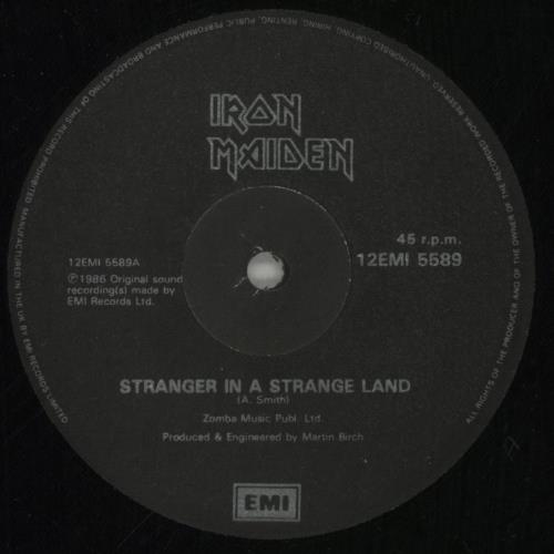 Iron Maiden Stranger In A Strange Land - EX 12" vinyl single (12 inch record / Maxi-single) UK IRO12ST650115