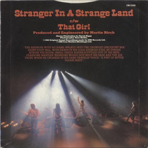 Iron Maiden Stranger In A Strange Land 7" vinyl single (7 inch record / 45) UK IRO07ST157063