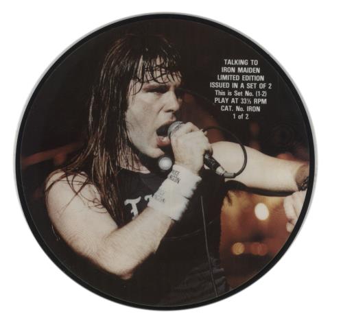 Iron Maiden Talking To Iron Maiden 7" vinyl picture disc (7 inch picture disc single) UK IRO7PTA01463