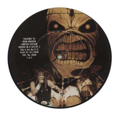 Iron Maiden Talking To Iron Maiden 7" vinyl picture disc (7 inch picture disc single) UK IRO7PTA01463