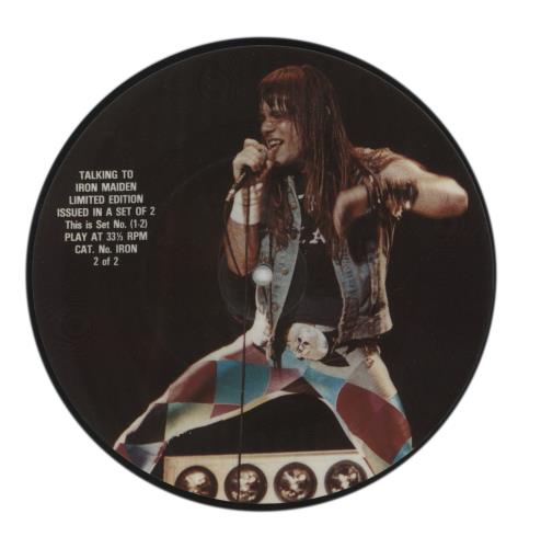 Iron Maiden Talking To Iron Maiden 7" vinyl picture disc (7 inch picture disc single) UK IRO7PTA01463