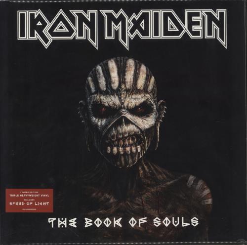 Iron Maiden The Book Of Souls + Hype Sticker 3-LP vinyl record set (Triple LP Album) UK IRO3LTH660070