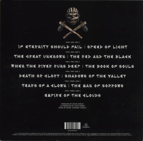 Iron Maiden The Book Of Souls + Hype Sticker 3-LP vinyl record set (Triple LP Album) UK IRO3LTH660070