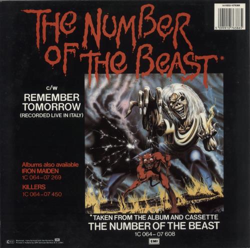 Iron Maiden The Number Of The Beast - VG 12" vinyl single (12 inch record / Maxi-single) Dutch IRO12TH877490