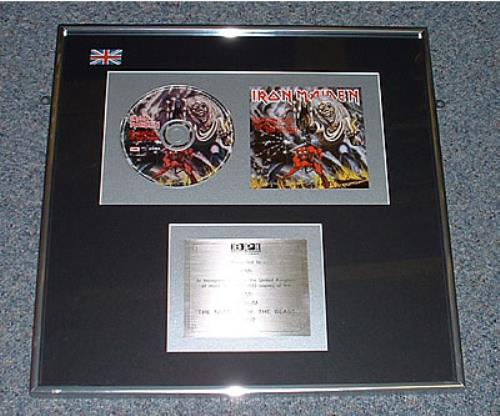 Iron Maiden The Number Of The Beast award disc UK IROAWTH277034