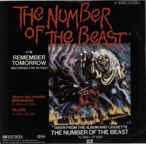 Iron Maiden The Number Of The Beast 12" vinyl single (12 inch record / Maxi-single) German IRO12TH00728