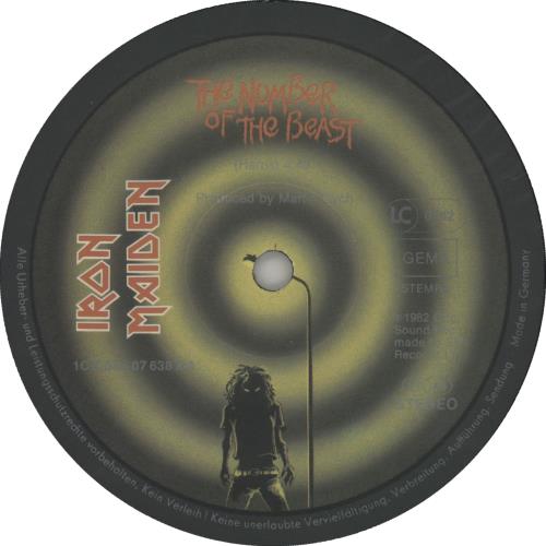 Iron Maiden The Number Of The Beast 12" vinyl single (12 inch record / Maxi-single) German IRO12TH00728