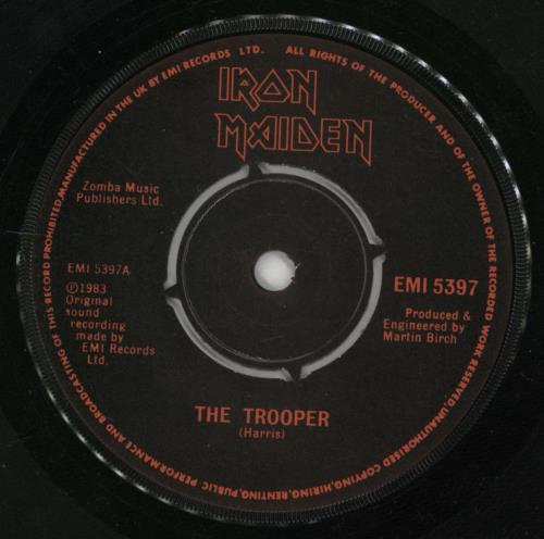 Iron Maiden The Trooper - 4pr + card p/s - EX 7" vinyl single (7 inch record / 45) UK IRO07TH869851