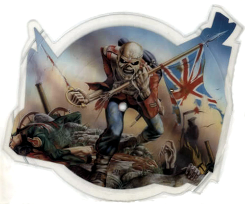 Iron Maiden The Trooper - Small V Cut shaped picture disc (picture disc vinyl record) UK IROSHTH594756