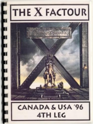 Iron Maiden The X Factor Itinerary Canadian IROITTH173102