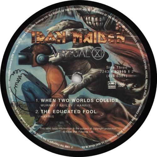 Iron Maiden Virtual XI - EX 2-LP vinyl record set (Double LP Album) UK IRO2LVI695550
