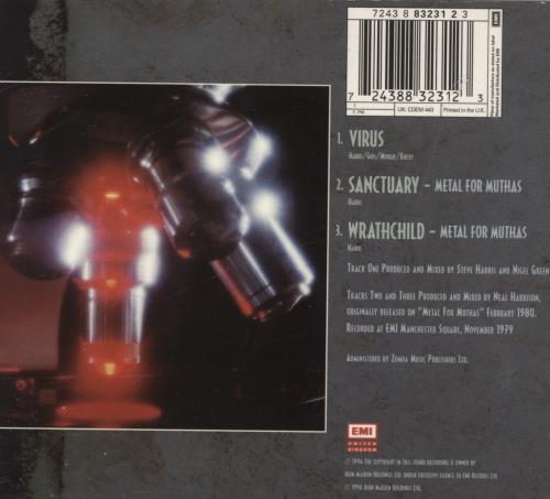 Iron Maiden Virus CD single (CD5 / 5") UK IROC5VI98221